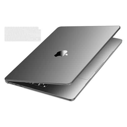 MOSISO Compatible with MacBook Air 13 inch Case 2026 2025 2024-2022 M4 M3 M2 A3240 A3113 A2681,Hard Shell Case for MacBook Air 13.6 Ultra-Thin Slim Natural Original Color&KeyboardSkin,Space Gray Clear