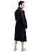 NY Threads Mens Robe, Luxury Plush Fleece Mens Bathrobe, Spa Bath Robe for Men, Large-X-Large, Black