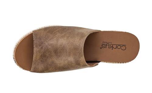 Corkys Footwear Totally Buggin Heeled Sandal - With A 3.25-Inch heel And 1-Inch platform, Chunky Heel, Slip-on Comfort, EVA Insole, and a Stylish Raffia Outsole4