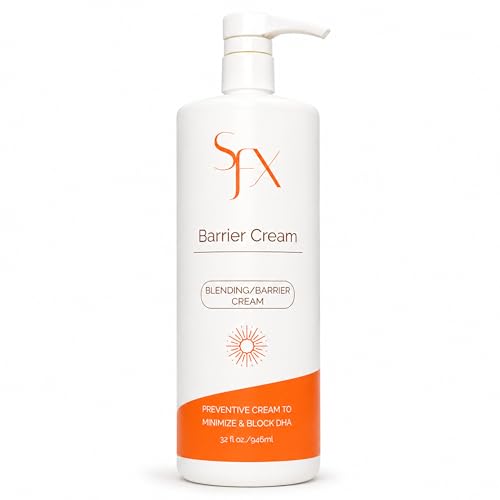 SunFX ProBlend Barrier Cream DHA Blocker for Flawless Spray Tans 33.8 fl oz | Prevents Streaks Protects Dry Areas Ensures Even Long-Lasting Self-Tan Application