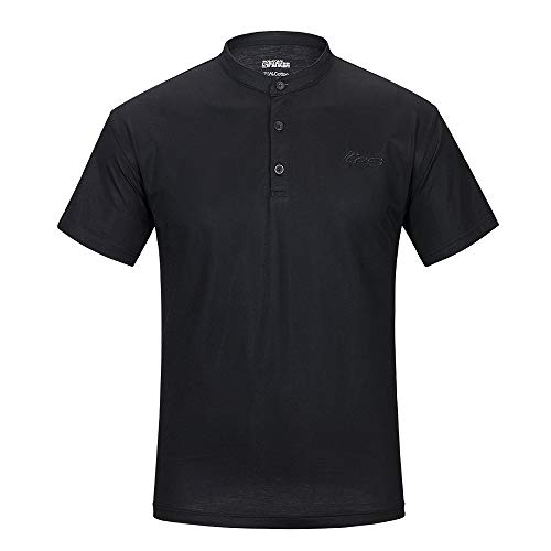 EXCELLENT ELITE SPANKER Mens Polo Shirt Casual Sports Crew Neck Short Sleeve T-Shirts(BLK-L)