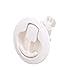 Seachoice Flush Mount Slam Latch, Rust-Free White Plastic, 2 in. Diameter