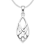 Heather Needham Sterling Silver Celtic Pendant Necklace on 16' silver chain - SIZE: 20mm x 9mm Gift Boxed 8194/16