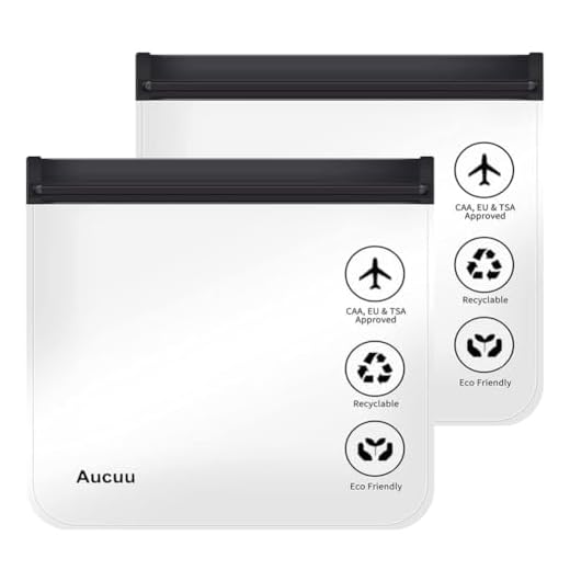 Aucuu 1L Flugzeug Beutel Flüssigkeiten, 20x20cm Kulturbeutel Transparen Reise Kosmetiktasche, Flughafensicherheit Zugelassene Flüssigkeitsbeutel, Auslaufsichere wasserdichte Reisekulturbeutel