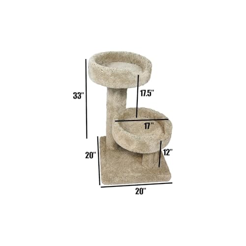 Rascador para gato Maykoosh de madera 20x20x32 in beige miniatura 3
