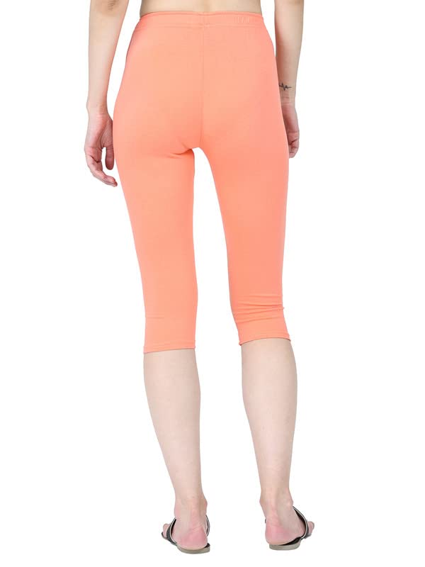 Image of Robinbosky Premium Stretchable Cotton Capri Legging for Women | Suitable for Formal wear & Casual wear | High-End Elastic Makes. The Leggings Squat Proof and Durable for Travel, Yoga, & Workout.