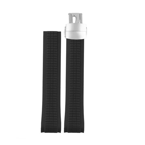 [VEł] pebN tBbv Ol[h ANAm[g V[Y 5167A/5168G EHb`Xgbv ANZT[ 19mm 21mm Ή PP o[Xgbv(Black silver buckle)