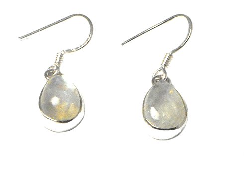 Boucles d'oreilles en argent sterling 925 avec pierre de lune Art Gecko MSER2903181
