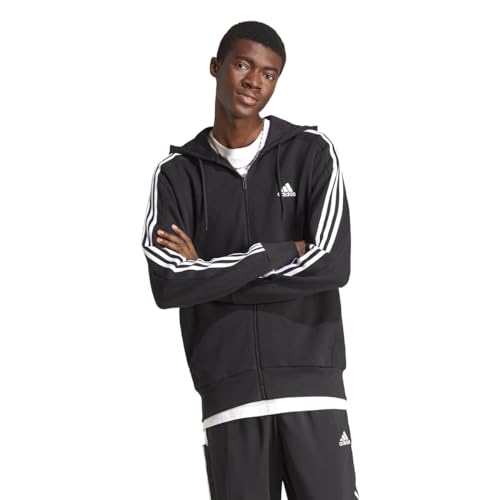 Image of adidas Men's Essentials French Terry 3-stripes Full-zip Sweatshirt (pack of 1)