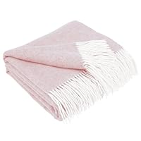 LYHome Kasjmier Deken met Merino Wollen - Blanket Wol voor op de Bank Sofa & Bed, Plaid Cashmere en Merinowol, Plaids Grote Zachte, Warme Natuur Dekens (140 x 200 cm | Blauw