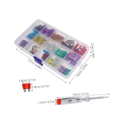 Kit de fusibles automotrices Zerodeko, 100 piezas, con probador de voltaje, para autos, camiones y embarcaciones miniatura 2