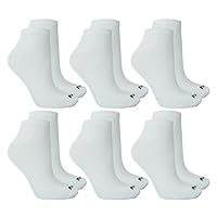 MASH Kit 6 Pares Meias Cano Curto Sapatilha Algodão Unissex Adulto, 6 Branco, 39-44