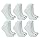 MASH Kit 6 Pares Meias Cano Curto Sapatilha Algodão Unissex Adulto, 6 Branco, 39-44
