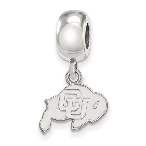 Sterling Silver University of Colorado XS Logo Dangle Bead Charm