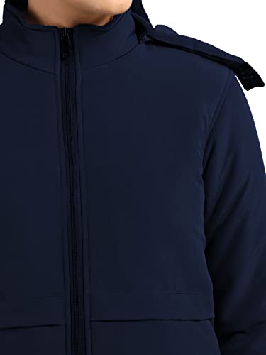 Image of CHKOKKO Women's Winter Quilted Jacket Navy Blue Size L