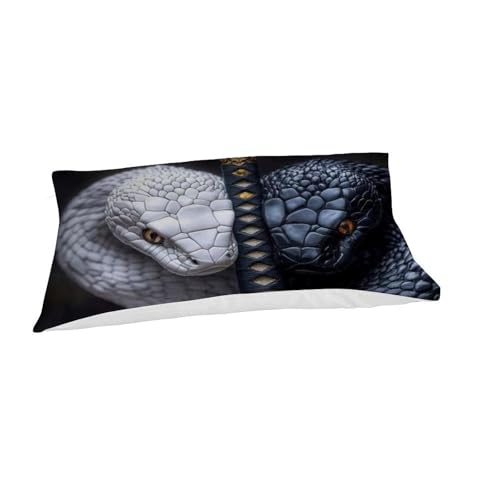 Fermeture éclair pratique sur cette housse de couette serpent 3D - 7