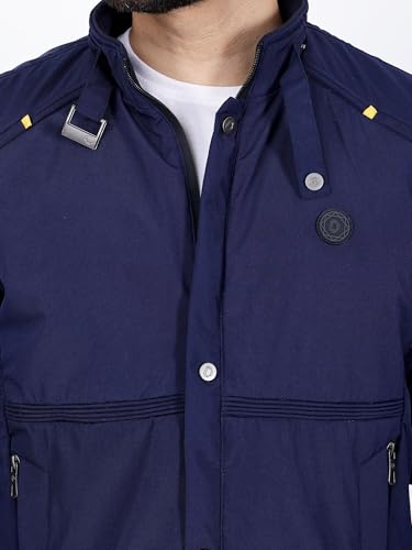 Image of Dollar Full Sleeves Bomber Jacket for Men | TPU Men's Standing Collar Lightweight Winter Jacket, Regular Fit