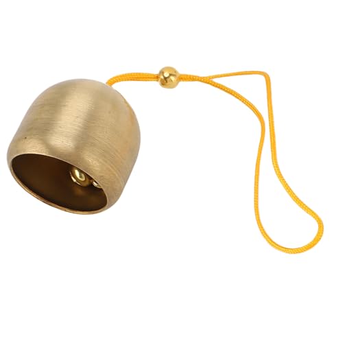Hiraith Campana Colgante de Latón, Sonido de Sonido Melodioso Transparente para la Decoración de la Mochila con Homenaje, Campana de Advertencia para el Campamento, Identificador de