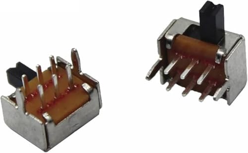 Interrupteur à bascule SK22D07 2P2T 6 broches curseur 4mm pour circuit imprimé lot de 100