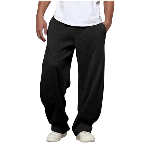 bmkBWO Baggy Sweatpants for Men,High Waisted Pull On Lightweight Joggers Workout Athletic Sweat Pants with Pockets2