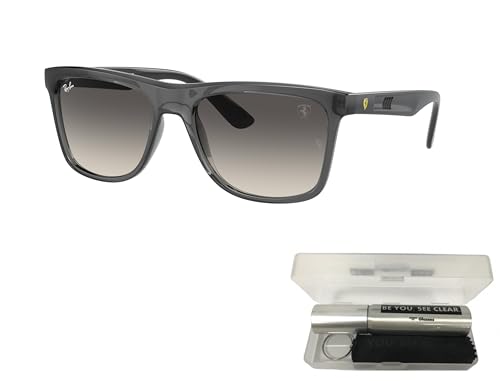 Ray-Ban RB4413M Sunglasses Bundle: RB 4413M F69111 Transparent Grey Grey Gradient and Eyewear Cleaning Kit2