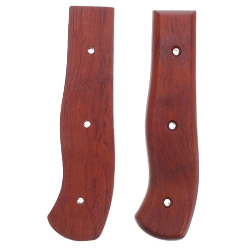 CAXUSD 2 Sets Ergonomische Mesgreep Vervanging met Antislip Textuur Natuurlijke Houtnerf Duurzaam Comfortabel voor Keukenmes Reparatie