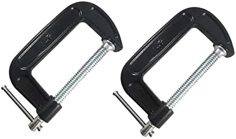 5 Inch C-Clamp Set, Heavy Duty Steel C Clamp Industrial Strength C Clamps for Woodworking, Welding, and Building(2PCs)
