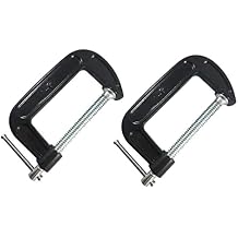 5 Inch C-Clamp Set, Heavy Duty Steel C Clamp Industrial Strength C Clamps for Woodworking, Welding, and Building2PCs