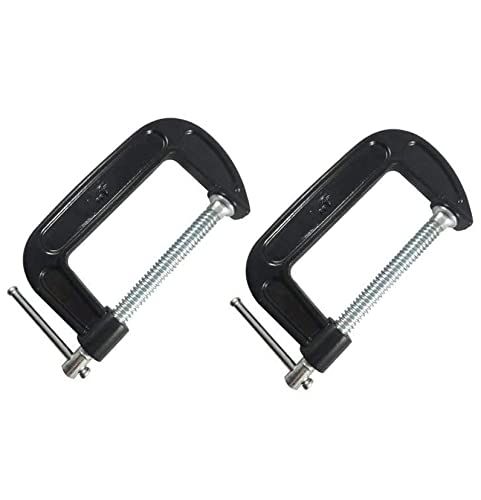 5 Inch C-Clamp Set, Heavy Duty Steel C Clamp Industrial Strength C Clamps for Woodworking, Welding, and Building(2PCs)