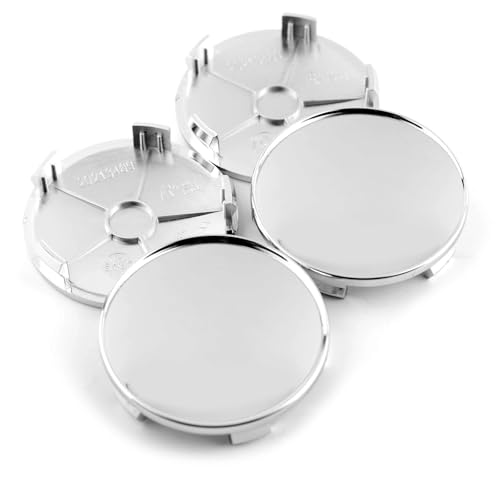 Cache-moyeux de roue 69mm ABS jante voiture anti-poussière silver