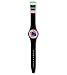 Swatch Crazy Square Pink Dial Black Rubber Unisex Watch GA109