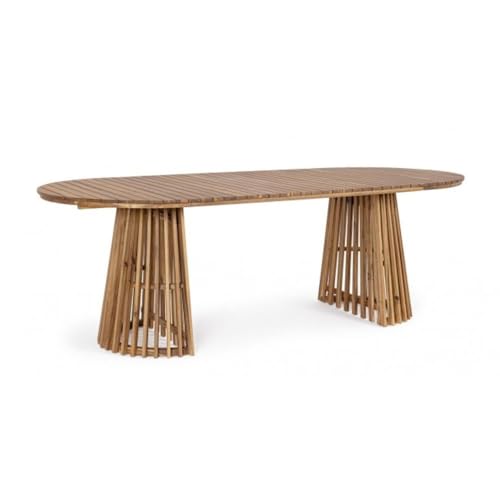 KONTE.DESIGN Mesa ovalada RODANO de madera acacia 220x100 cm
