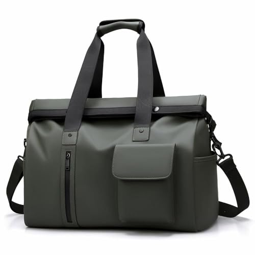 Image of CAVALO - Be Unique Men's Waterproof Oxford Duffle Bag | Large Capacity Travel, Gym & Business Hand Luggage with Wet /Dry Compartments, Laptop Sleeve & Shoulder Strap (Green)