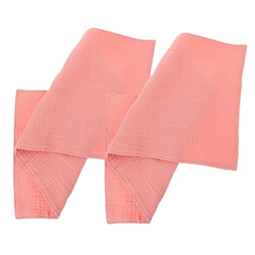 BESPORTBLE 2 pcs Cotton Burp Cloths Absorbent Washable Drool Bibs Soft Breathable Burping Cloths for Travel Lightweight and Portable Cotton Washcloths
