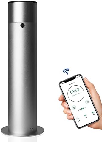 Zinyeme Bluetooth Essential Oil Diffuser for Aromatherapy Oils, All-Metal 500ml Nebulizing Diffusion System, Fragrance Diffuser, Cold-Air Diffusion Scent Air Machine for Spa, Home, Office (Silver)