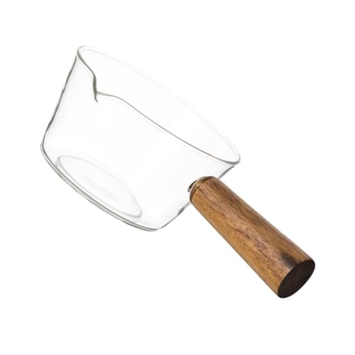 ERINGOGO Casserole à Lait Verre Borosilicate avec Poignée Résistante Haute Température Antiadhésive Compatible Plaques Induction et Chauffe Beurre pour...