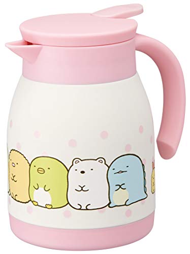 Skater VSP6 Stainless Steel Tabletop Pot, 20.3 fl oz (600 ml), Vacuum Double-Wall Structure, Vacuum Flask, Sumikko Gurashi