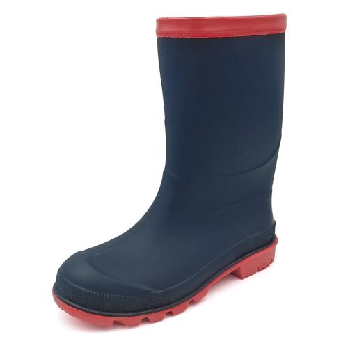 Amoji Kids Rain shoes Easy On Rubber Rain Boots (Little Kid/Big Kid)