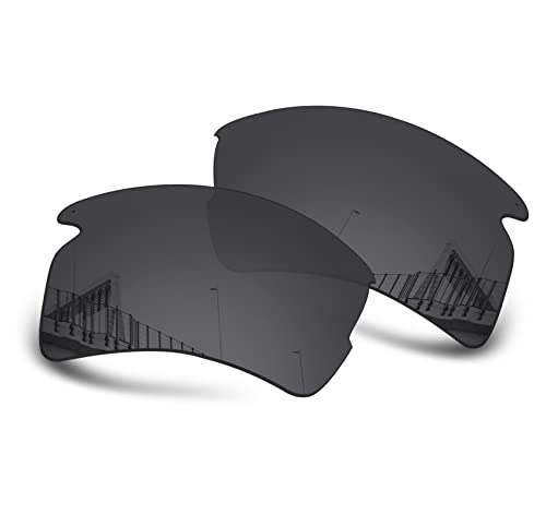 Image of Well-aimed Replacement Lenses Compatible with Oakley Flak 2.0 | Flak 2.0 XL Sunglasses - Black Polarized