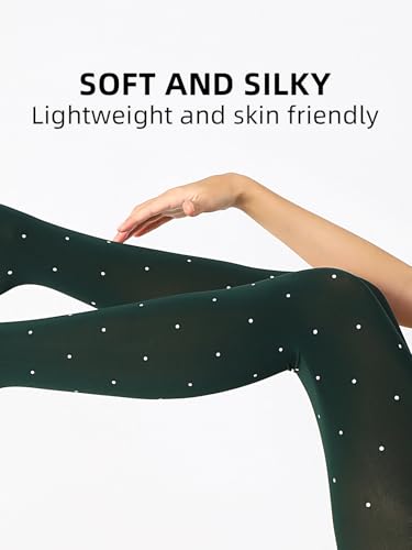 Image of Women's 80 Denier Semi Opaque Tights High Waist Soft Solid Color Footed Pantyhose