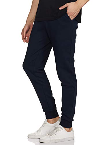 Image of Marks & Spencer Mens Solid Mid Rise Regular Fit Jogger