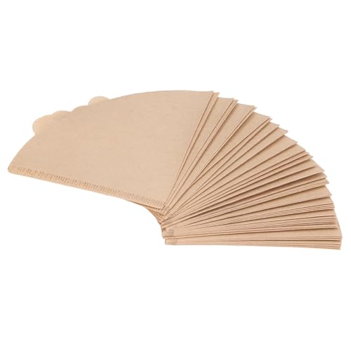Hamwesh Filtros de café, 100pcs Filtros de Papel de Cono Comercial con Pulpa de Madera para Verter y Gotear (Papel filtro V02 100 piezas)