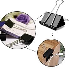 Large Binder Clips, 72 Pack, 1.6 Inch, Non-Standard 41mm, Black, Capacity 0.66 Inch, Paper Clips, Office Clips, Great Fold Clamp, School & Home Use image 5