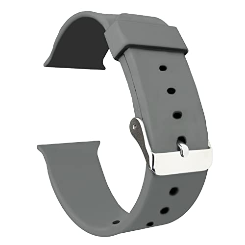 Image of ACM Watch Strap Slide 42mm 44mm 45mm 46mm 49mm Silicone Belt Compatible with Boat Wave Elevate Smartwatch Classic Casual Band Grey