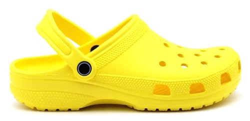 Image of Unisex Adult Classic Clog,Sandals,Slippers,Beach Shoes.Can be Worn Indoors and Outdoors. (Yellow, Adult, Women, 12, Numeric, US Footwear Size System, Medium)