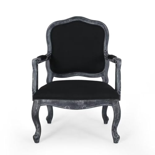 French-Country-Inspiration-Dining-Chair-with-Wood-Framepadded-Seat-3029254025-Black-Mid-Century-Modern-Upholstered French Country Inspiration Dining Chair with Wood Framepadded Seat 3029254025 Black Mid Century Modern Upholstered