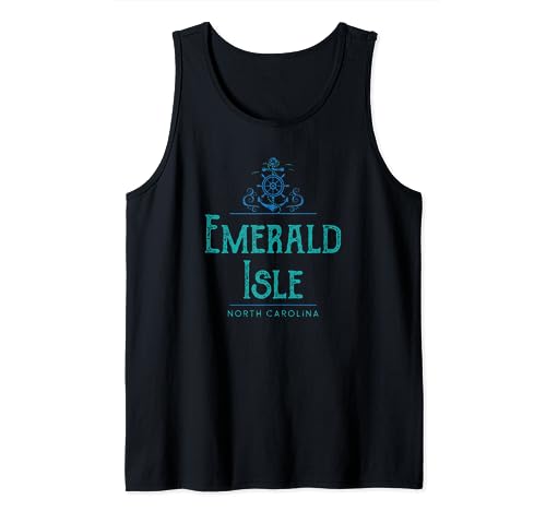 Diseño náutico de Emerald Isle, Carolina del Norte Camiseta sin Mangas