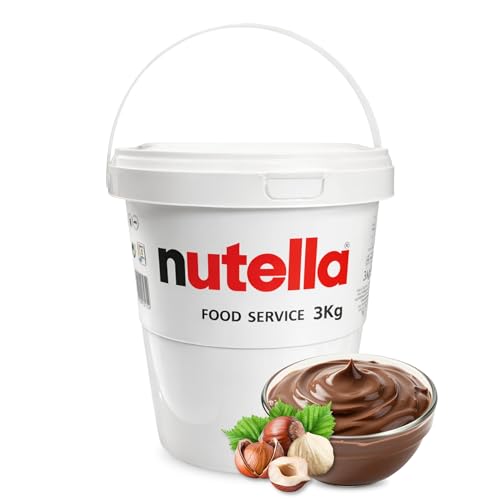 Nutella Original para untar, Crema de Cacao con Avellanas Ferrero, Tarro de Nutella, Ideal para Desayunos, Meriendas y Recetas Dulces, Hecha en Italiam, Pack ahorro, Contiene 1 botes de 3 kg