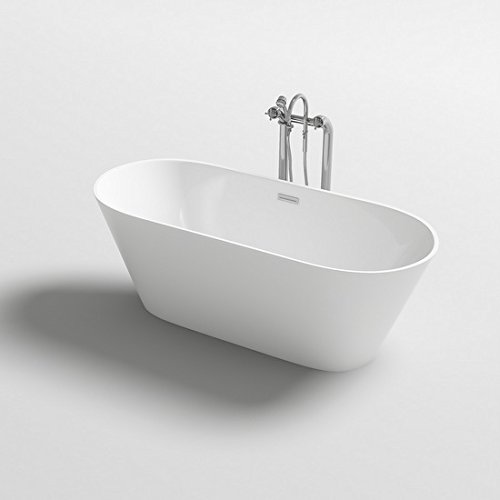 Bagno Italia vasca da bagno 170x80x58h o160x80x58h cm freestanding bianca design moderno centro stanza I