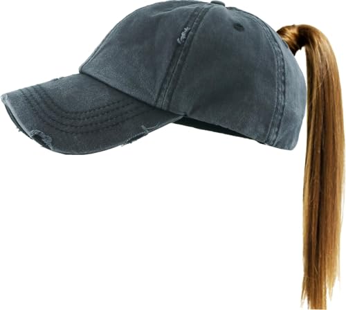 Image of Classic Plain Ponytail Messy High Bun Headwear Adjustable Cotton Trucker Mesh Glitter Hat Baseball Cap